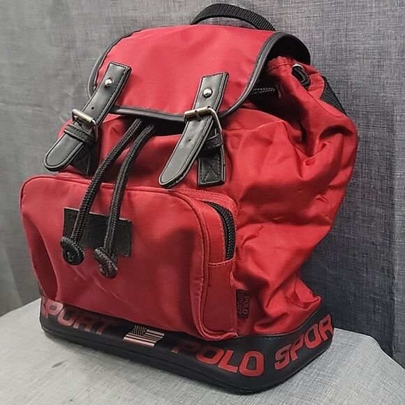 Polo sport Ralph Lauren VTG mini backpack red nylon 90s retro main image 7